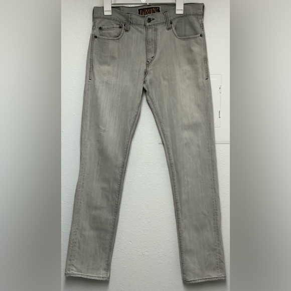 LEVI’S MEN’S THE ORIGINAL JEANS SKINNY 511 Gray Slim Jeans Textured Denim - Picture 2 of 13